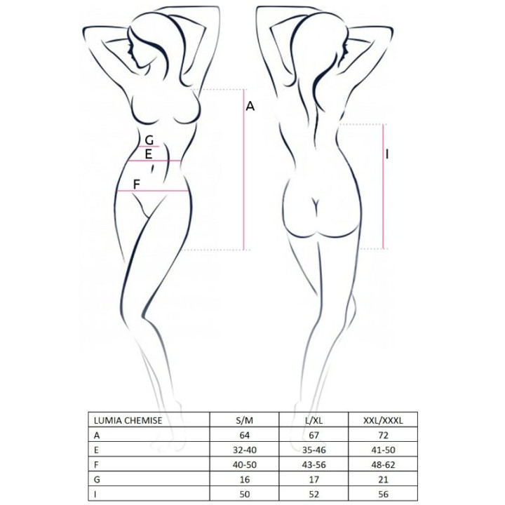 PASSION WOMAN LUMIA CHEMISE NEGRO TALLA L XL