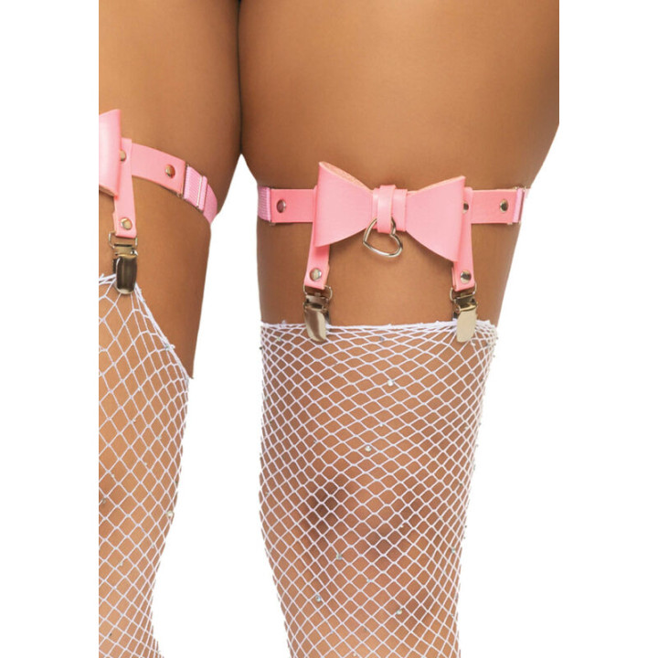LEG AVENUE LIGUERO ALTO DE CUERO VEGANO TALLA UNICA ROSA