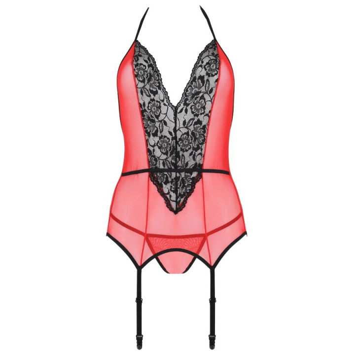 PASSION PEONIA CORSET EROTIC LINE ROJO L XL