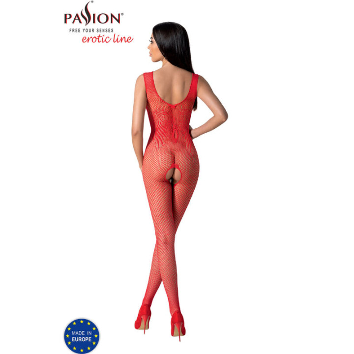 PASSION BS098 BODYSTOCKING ROJO TALLA UNICA