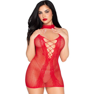 LEG AVENUE 81675 MINI VESTIDO HALTER ROJO TALLA UNICA