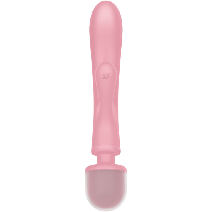 SATISFYER TRIPLE LOVER MASAJEADOR VIBRADOR RABBIT ROSA