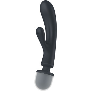 SATISFYER TRIPLE LOVER MASAJEADOR VIBRADOR RABBIT GRIS