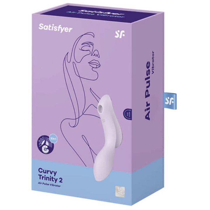 SATISFYER CURVY TRINITY 2 ESTIMULADOR Y VIBRADOR MORADO