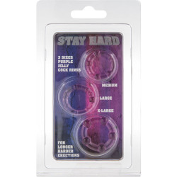 SEVEN CREATIONS JUEGO TRES ANILLOS PENE LILA 2