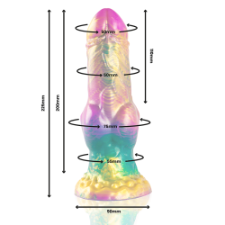 EPIC IRIS DILDO CON TESTICULOS ARCOIRIS DE PLACER 2