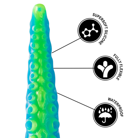 EPIC SCYLLA DILDO TENTACULO FINO FLUORESCENTE TAMANO GRANDE