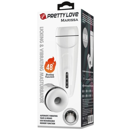 PRETTY LOVE MARISSA MASTURBADOR MASCULINO VIBRACION CALOR VOZ Y SUCCION