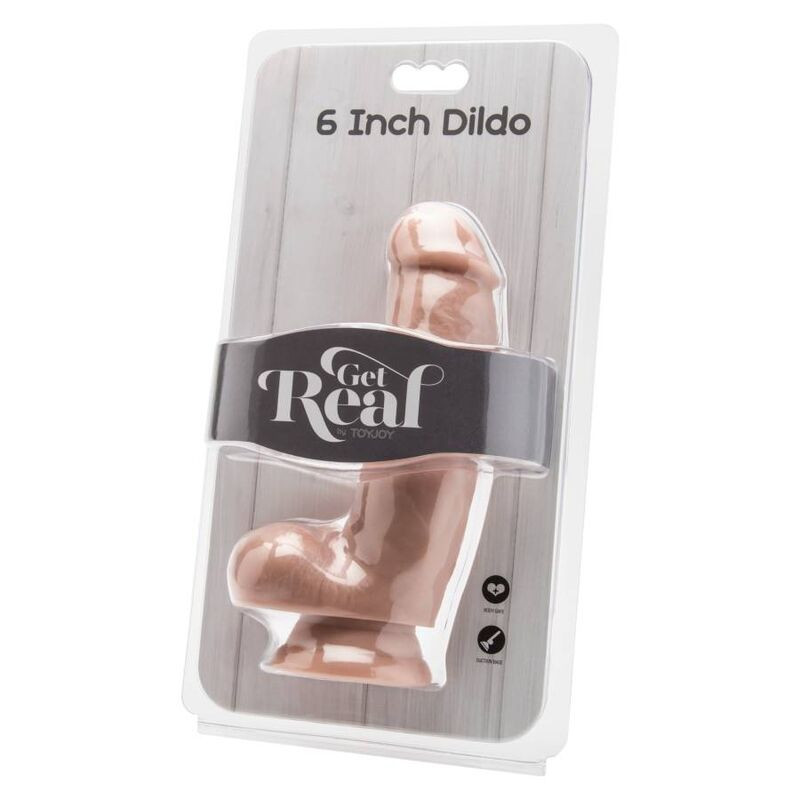 GET REAL DILDO 12 CM CON TESTICULOS NATURAL