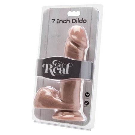 GET REAL DILDO 18 CM CON TESTICULOS NATURAL
