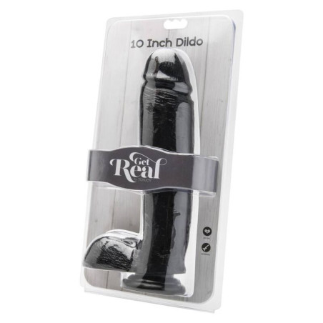 GET REAL DILDO 255 CM CON TESTICULOS NEGRO