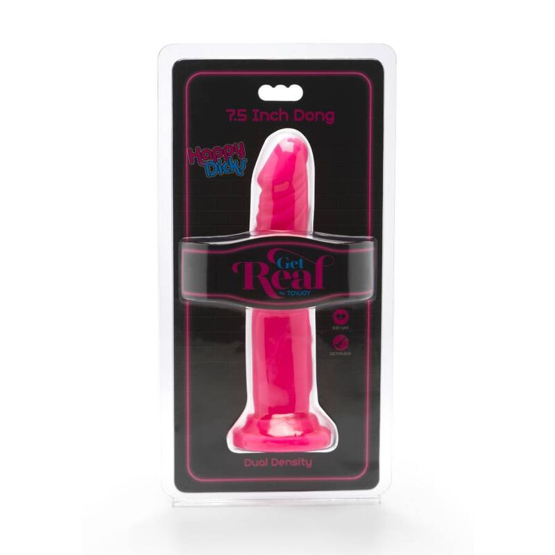 GET REAL HAPPY DICKS DONG 19 CM ROSA