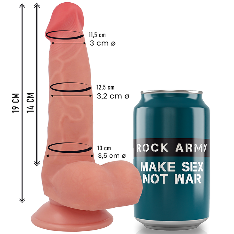 ROCKARMY FOX DILDO REALISTA DDUAL DENSITY LIQUID SILICONE 19 CM O 32 CM