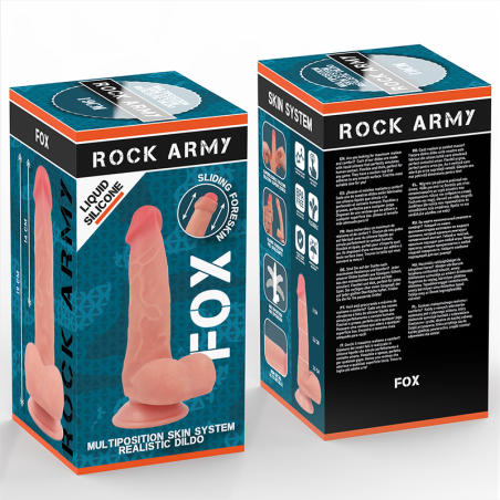 ROCKARMY FOX DILDO REALISTA DDUAL DENSITY LIQUID SILICONE 19 CM O 32 CM