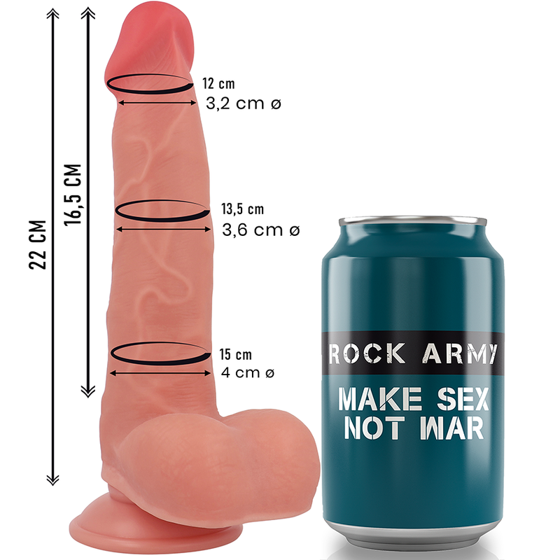 ROCKARMY RANGER DILDO REALISTA DUAL DENSITY LIQUID SILICONE 22 CM O 36 CM