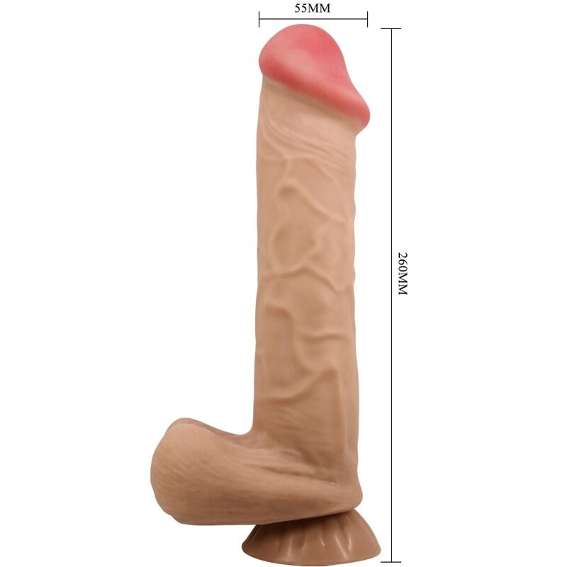 PRETTY LOVE SLIDING SKIN SERIES DILDO REALISTICO CON VENTOSA PIEL DESLIZANTE 26 CM