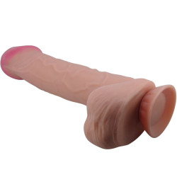 PRETTY LOVE SLIDING SKIN SERIES DILDO REALISTICO CON VENTOSA PIEL DESLIZANTE MORENO 26 CM 2