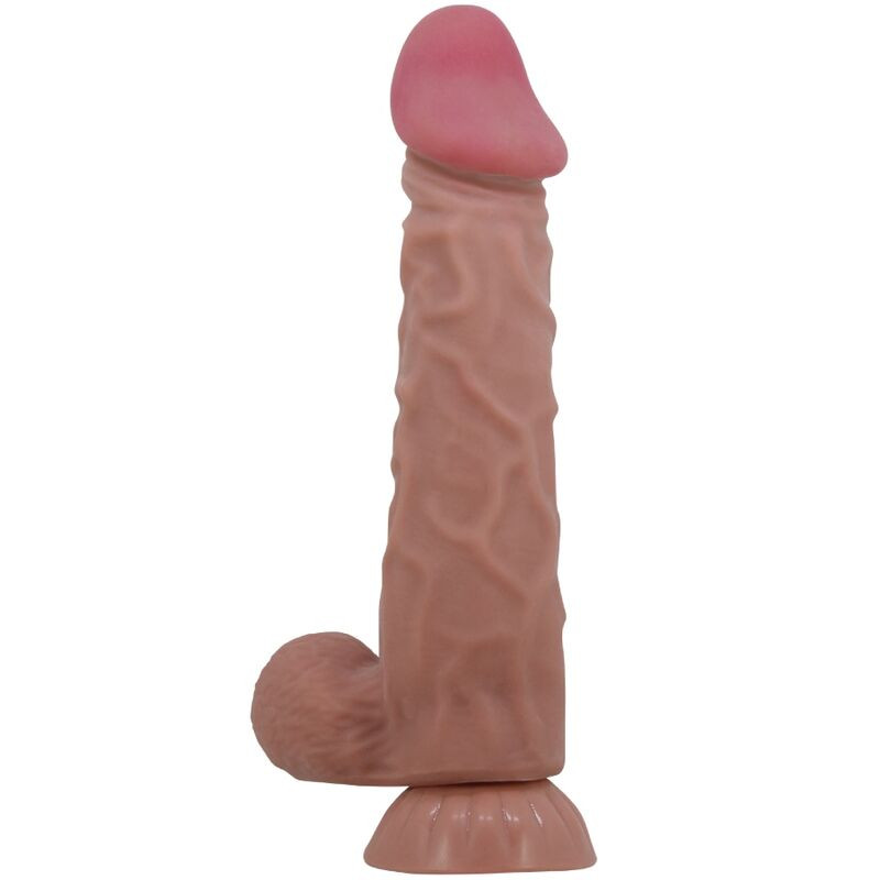 PRETTY LOVE SLIDING SKIN SERIES DILDO REALISTICO CON VENTOSA PIEL DESLIZANTE MORENO 24 CM