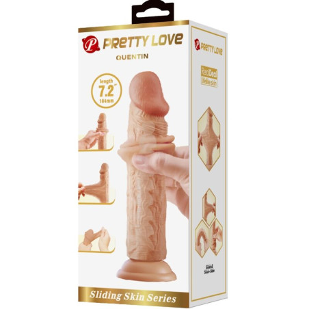 PRETTY LOVE QUENTIN DILDO REALISTICO 18 CM NATURAL