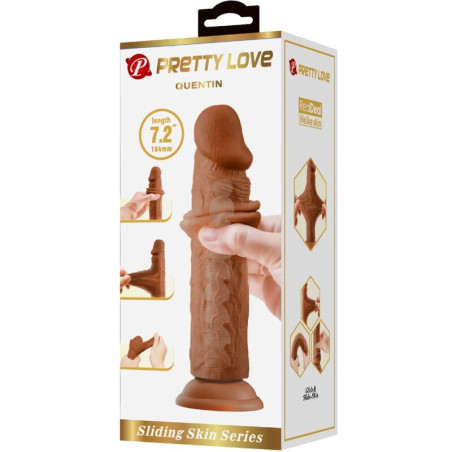PRETTY LOVE QUENTIN DILDO REALISTICO 18 CM MULATO