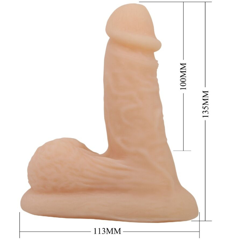 PRETTY LOVE WILDON DILDO ULTRA REALISTICO Y ELASTICO 10 CM NATURAL