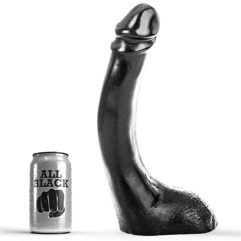 ALL BLACK DILDO NEGRO 29 CM FISTING