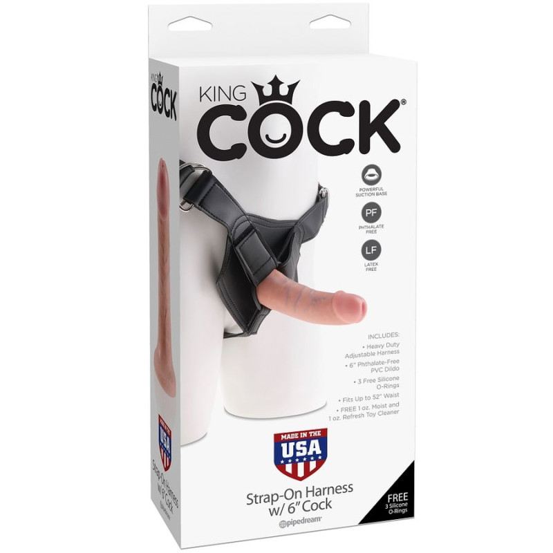KING COCK HARNESS CON PENE REALISTICO 1520 CM