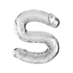 KING COCK DOUBLE TROUBLE DILDO DOBLE 46 CM TRANSPARENTE 2