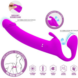 PRETTY LOVE ZANINI DILDO STRAP ON SIN ARNES 10 VIBRACIONES MORADO 2