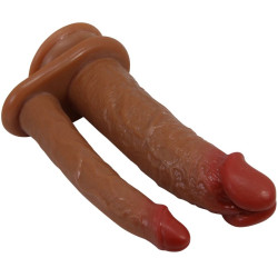 PRETTY LOVE GORAN DOBLE DILDO REALISTICO NATURAL MULATO 2
