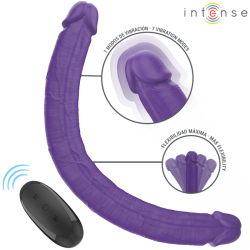 INTENSE GUNTER DILDO DOBLE VIBRADOR 40 CM MORADO CONTROL REMOTO 2
