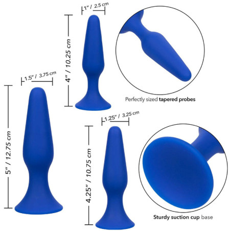 CALEXOTICS ADMIRAL KIT 3 PLUG ANAL AZUL