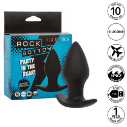 CALEXOTICS ROCK BOTTOM PERFECT PLUG ANAL 10 VIBRACIONES SILICONA NEGRO 2