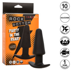 CALEXOTICS ROCK BOTTOM PLUG ANAL CONICO 10 VIBRACIONES SILICONA NEGRO 2