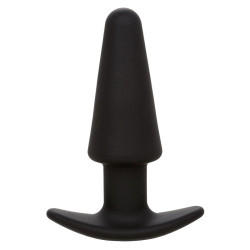 CALEXOTICS ROCK BOTTOM PLUG ANAL CONICO 10 VIBRACIONES SILICONA NEGRO