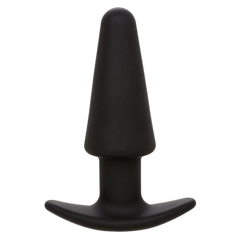 CALEXOTICS ROCK BOTTOM PLUG ANAL CONICO 10 VIBRACIONES SILICONA NEGRO