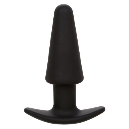 CALEXOTICS ROCK BOTTOM PLUG ANAL CONICO 10 VIBRACIONES SILICONA NEGRO