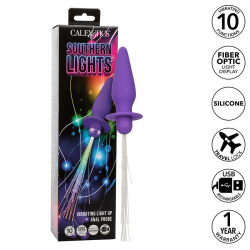CALEXOTICS SOUTHERN LIGHTS LIGHT UP PLUG ANAL CON LUCES 10 VIBRACIONES SILICONA VIOLETA 2