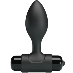 PRETTY LOVE VIBRA BUTT PLUG ANAL 10 VIBRACIONES NEGRO 2