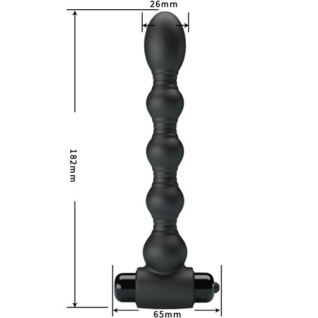PRETTY LOVE LYNN PLUG ANAL SILICONA 10 VIBRACIONES NEGRO
