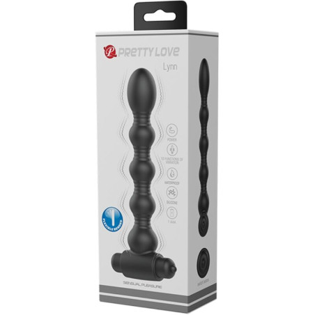 PRETTY LOVE LYNN PLUG ANAL SILICONA 10 VIBRACIONES NEGRO