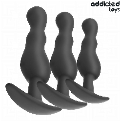 ADDICTED TOYS SET DE 3 PLUG ANAL SILICONA MODELO 1