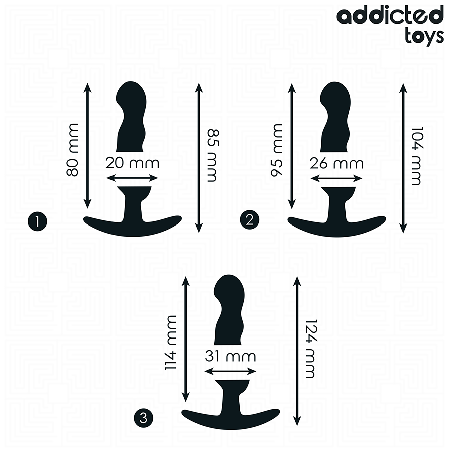 ADDICTED TOYS SET DE 3 PLUG ANAL SILICONA MODELO 1