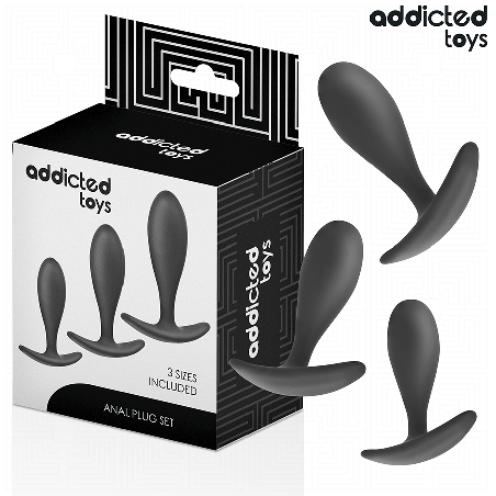 ADDICTED TOYS SET DE 3 PLUG ANAL SILICONA MODELO 2