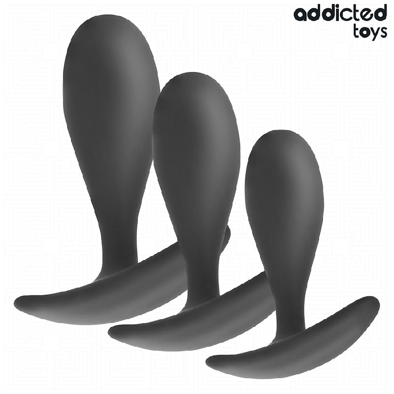 ADDICTED TOYS SET DE 3 PLUG ANAL SILICONA MODELO 2