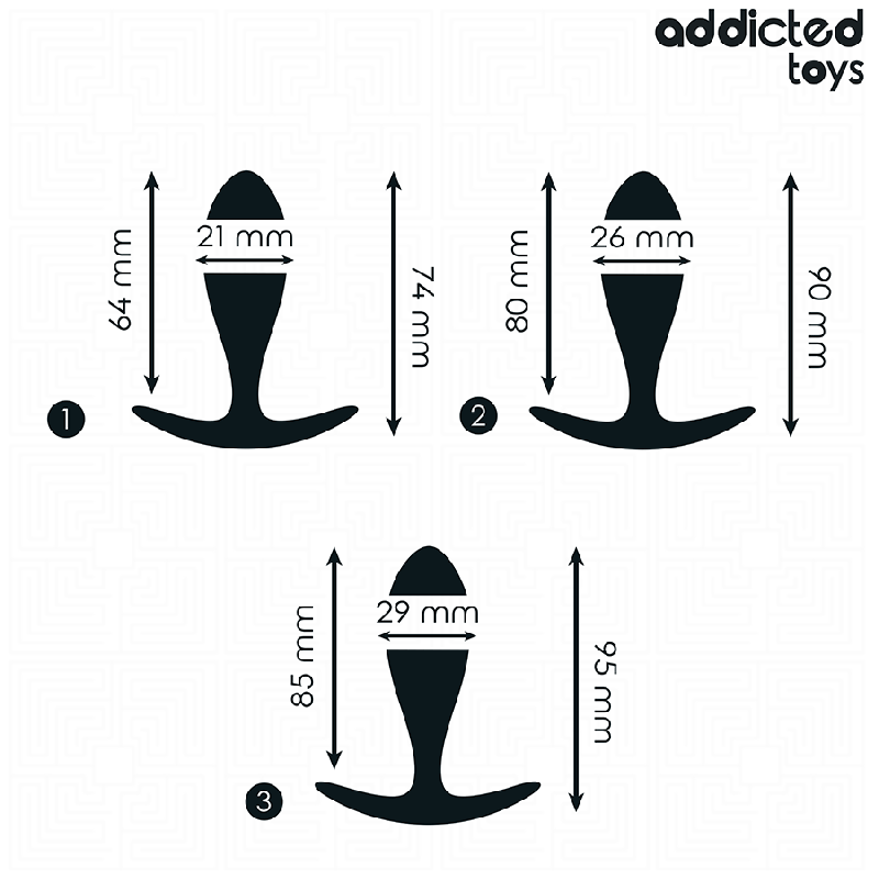 ADDICTED TOYS SET DE 3 PLUG ANAL SILICONA MODELO 2