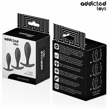 ADDICTED TOYS SET DE 3 PLUG ANAL SILICONA MODELO 2