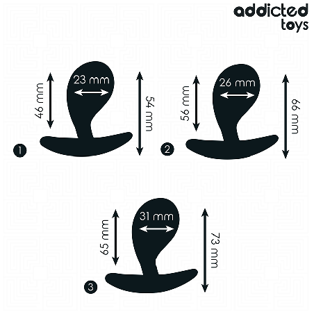 ADDICTED TOYS SET DE 3 PLUG ANAL SILICONA MODELO 3