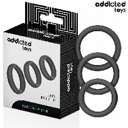 ADDICTED TOYS SET DE ANILLOS SILICONA PLANOS 2