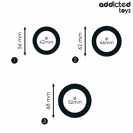 ADDICTED TOYS SET DE ANILLOS SILICONA PLANOS